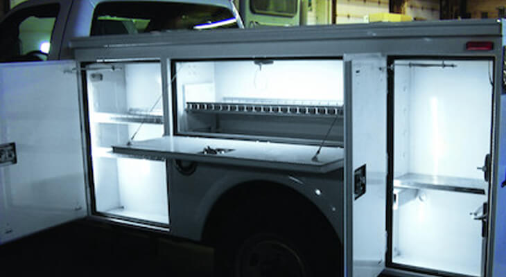 Service body compartment lights